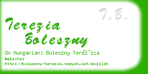 terezia boleszny business card